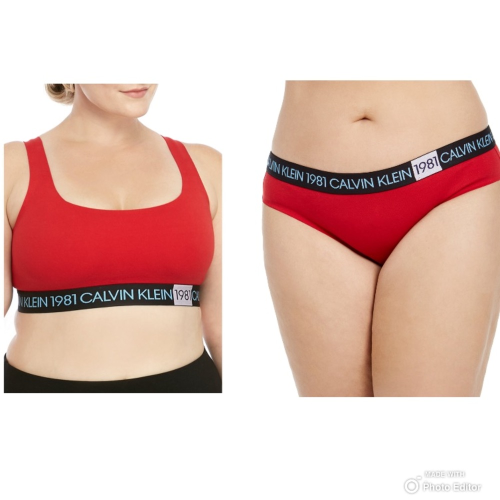 Calvin Klein Women Plus Size Bralette & Panty